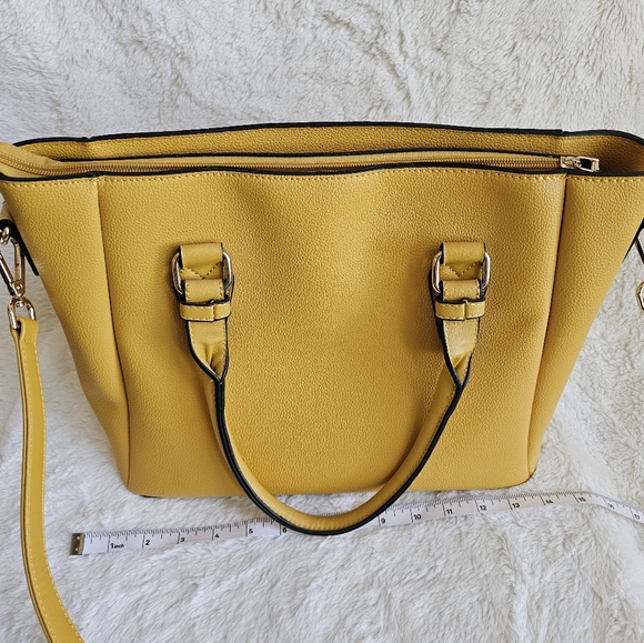 Large Yellow Tote Satchel - Picture 6 of 8